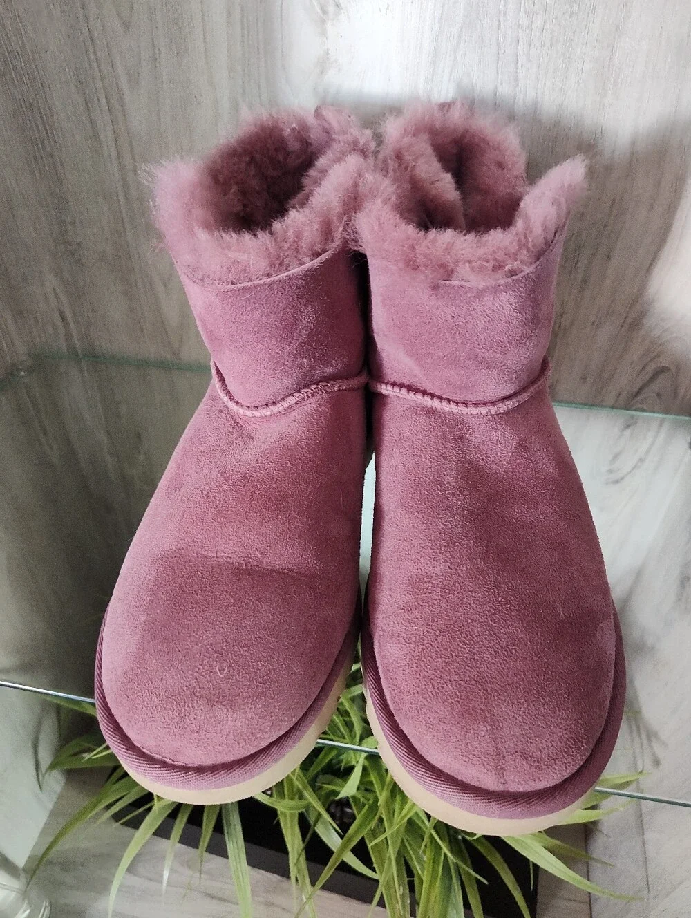 UGG Womens Urchin Flex Bailey Mini Suede Shearling Boots Size US 8 New No Box